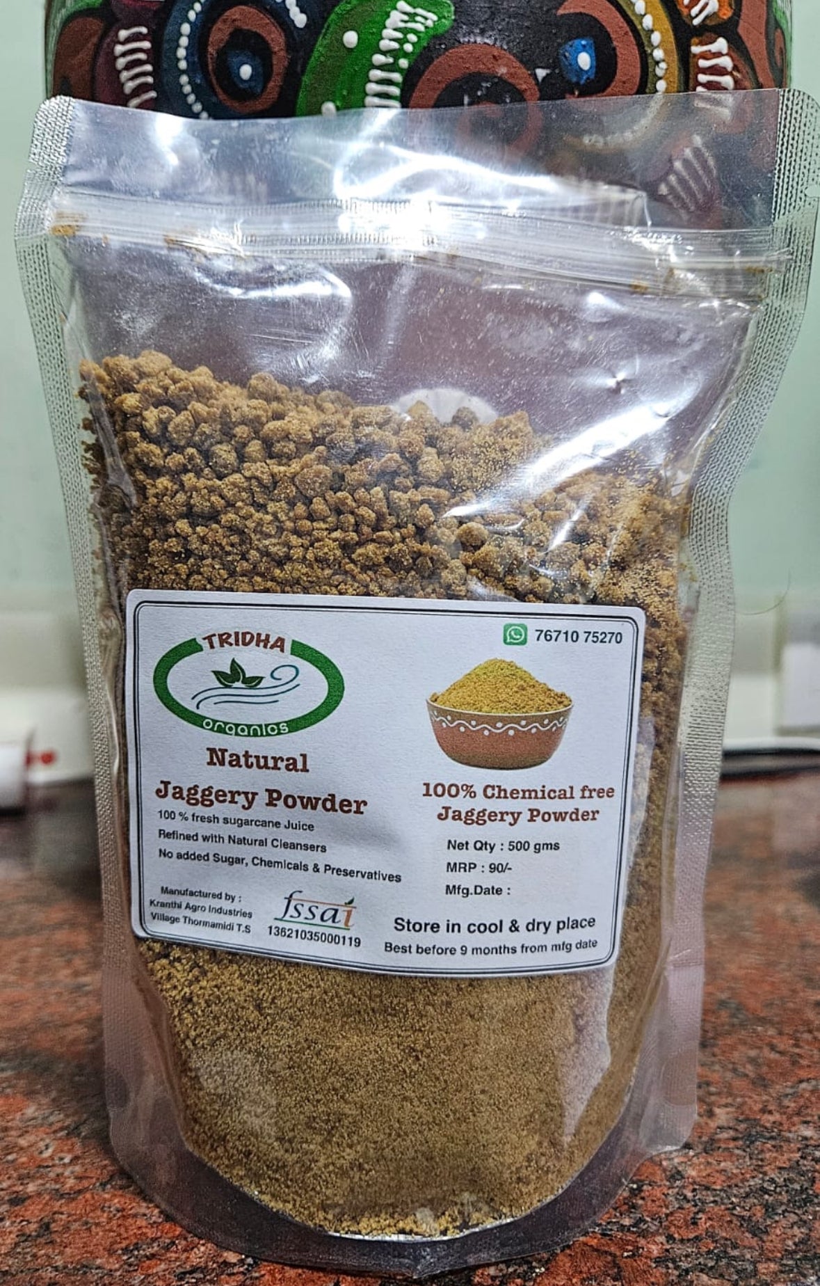 Organic Jaggery powder 500gms