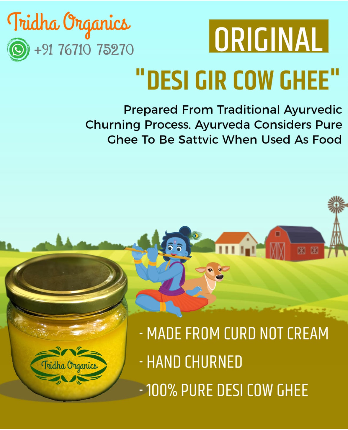 Desi A2 Gir cow(250ml) Ghee